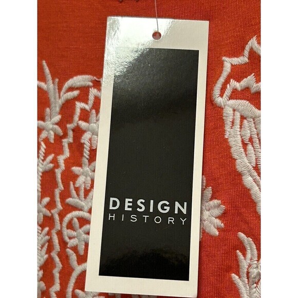 Design History Sleeveless Embroidered Dress Women’s Plus Size 2X Persimmon Tank - Picture 6 of 13